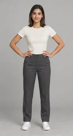Fashion pose: Both hands on hips
