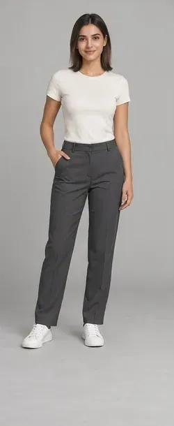 Fashion pose: Opposite hand in pocket