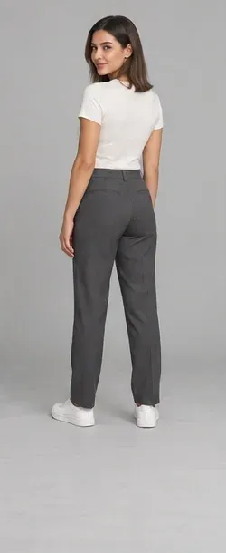Fashion pose: Back with look over shoulder