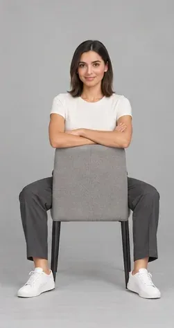 Fashion pose: Chair reverse straddle