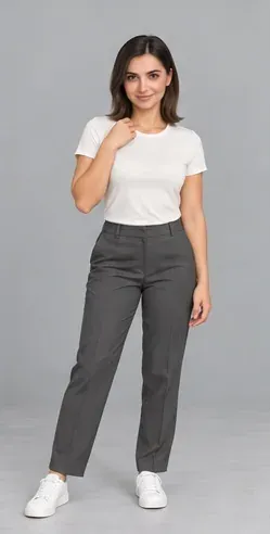 Fashion pose: Collar adjustment