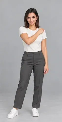 Fashion pose: Shoulder seam touch