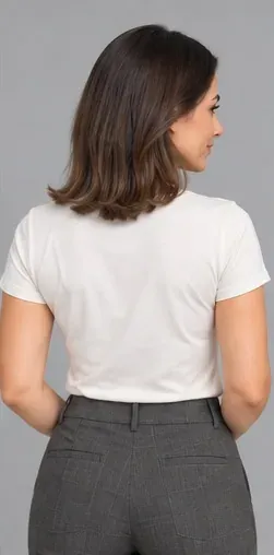 Fashion pose: Rear waist-up