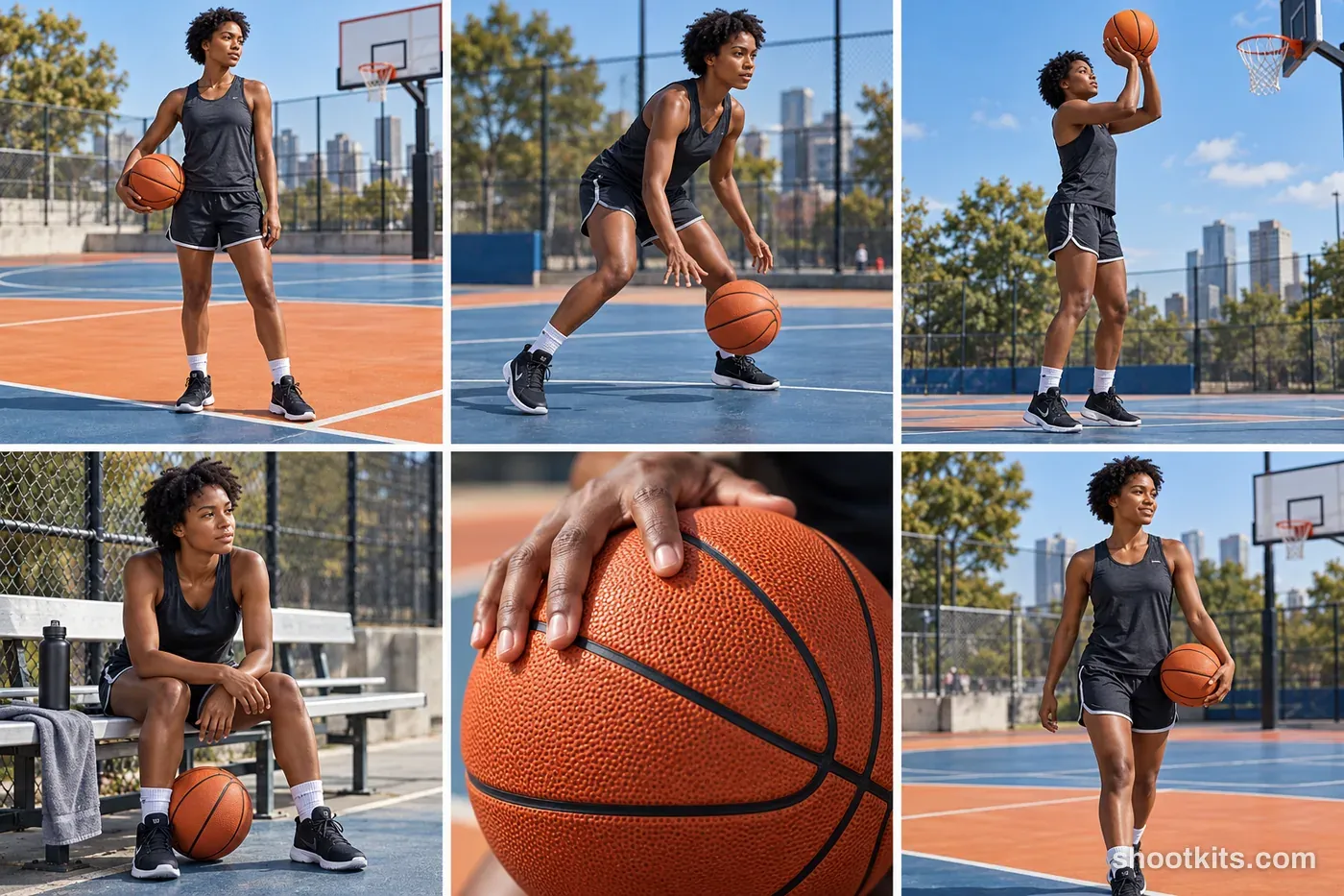 6-panel basketball athlete action shoot made with ChatGPT