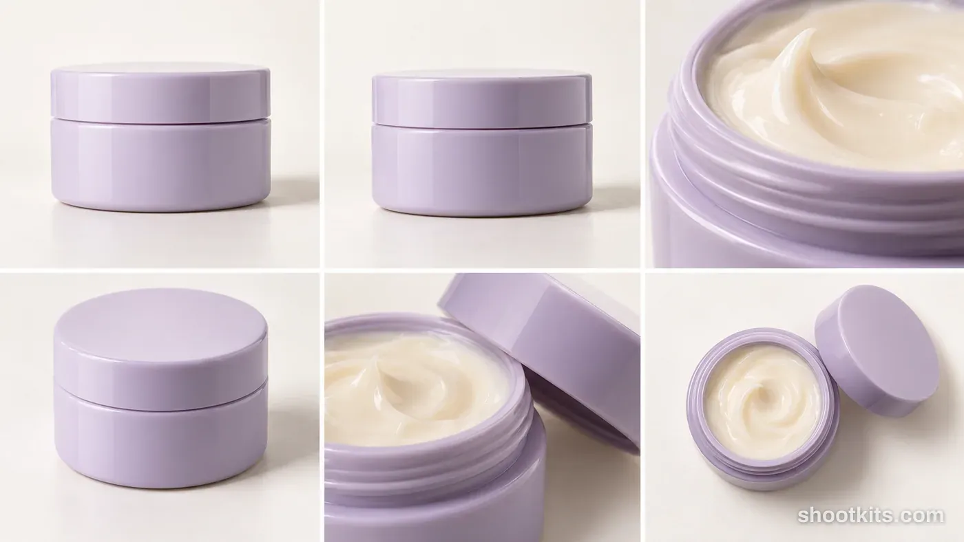 6-panel skincare clean product campaign made with ChatGPT