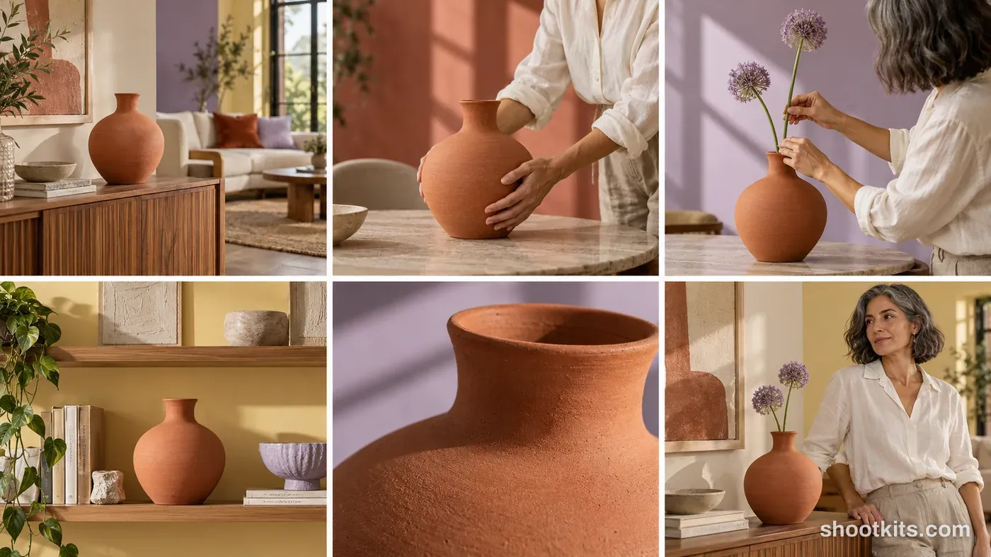 6-panel homeware bold creative campaign made with ChatGPT