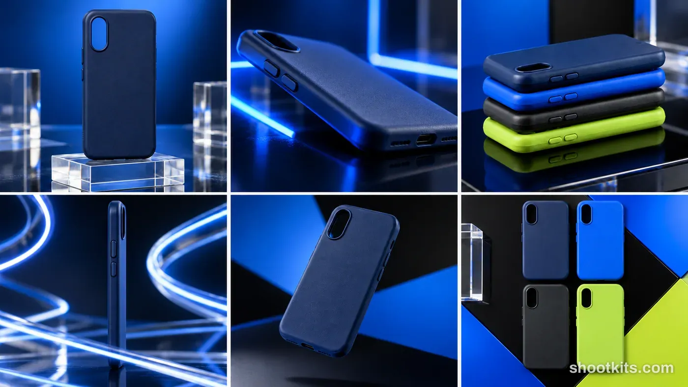 6-panel tech accessory bold creative campaign made with ChatGPT